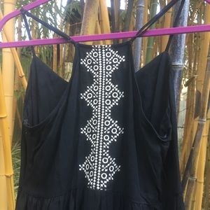 En Creme Embroidered Little Black Dress
